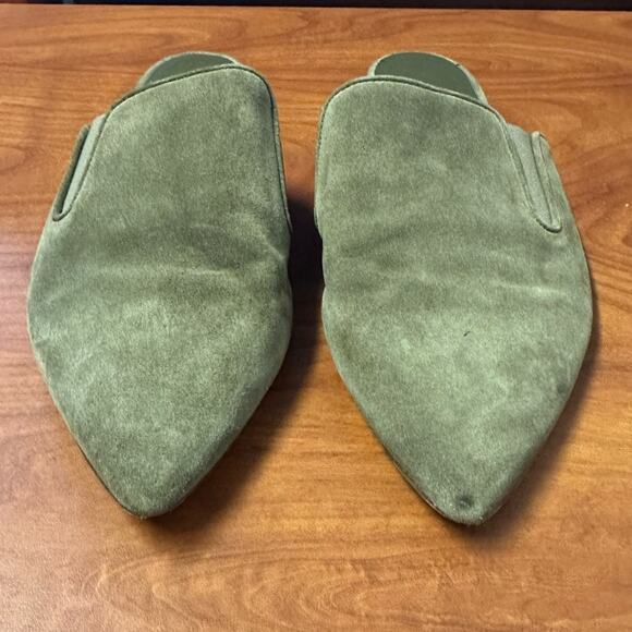 Jenni Kayne Suede Mules in Laurel Size 37 7 Casual Shoes Capsule Minimalist - Picture 2 of 16